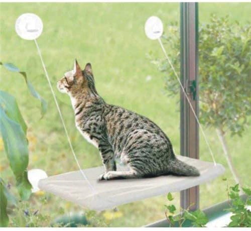 PETPAWJOY Cat Bed, Cat Window Perch Window Seat Suction Cups Space Saving Cat Hammock Pet Resting Seat Safety Cat Shelves - Providing All Around 360° Sunbath for Cats Weightedup to 30lb
