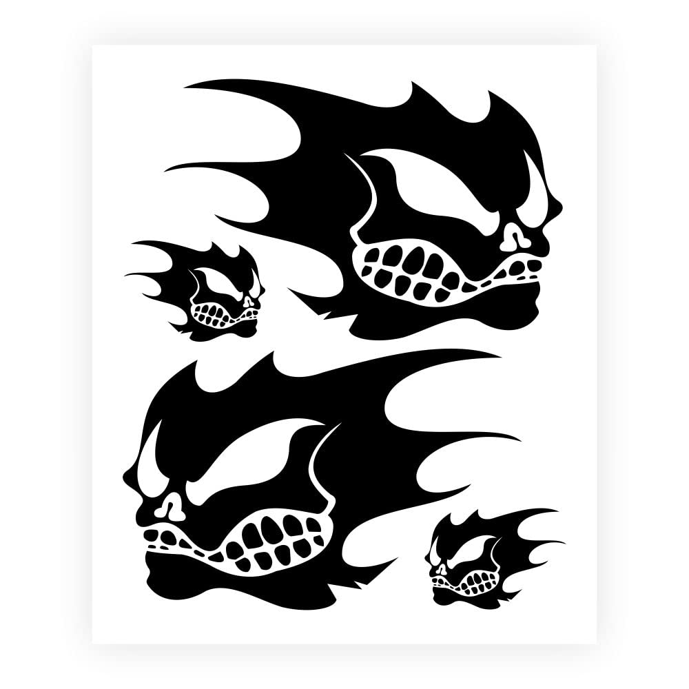 Quattroerre Supershaped Die-Cut Stickers Diavolik For Cars, Black, 10 x 12 cm