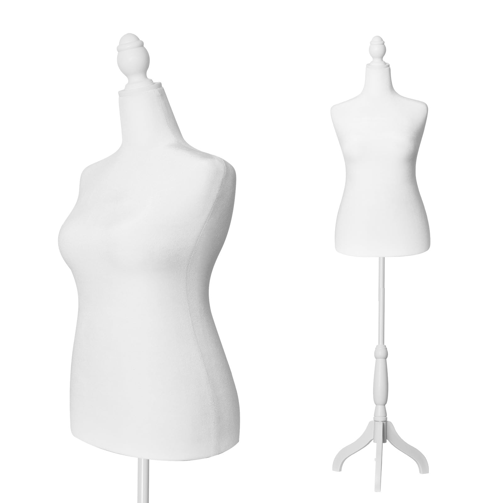 Durable Female Clothing Mannequin Torso (Medium Size 10-12) for Sewing, Draping, and Display