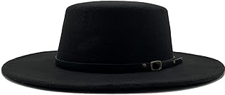 Willheoy Fedora Hats for Women Flat Top Hat for Men Pork Pie Hat Wide Brim Church Hat Boater Trilby Cap