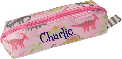 Miniatura 2 de Stephen Joseph Almacenamiento de suministros - Organizador personalizado de dinosaurio rosa - Estuche de transporte de regreso a clases con nombre