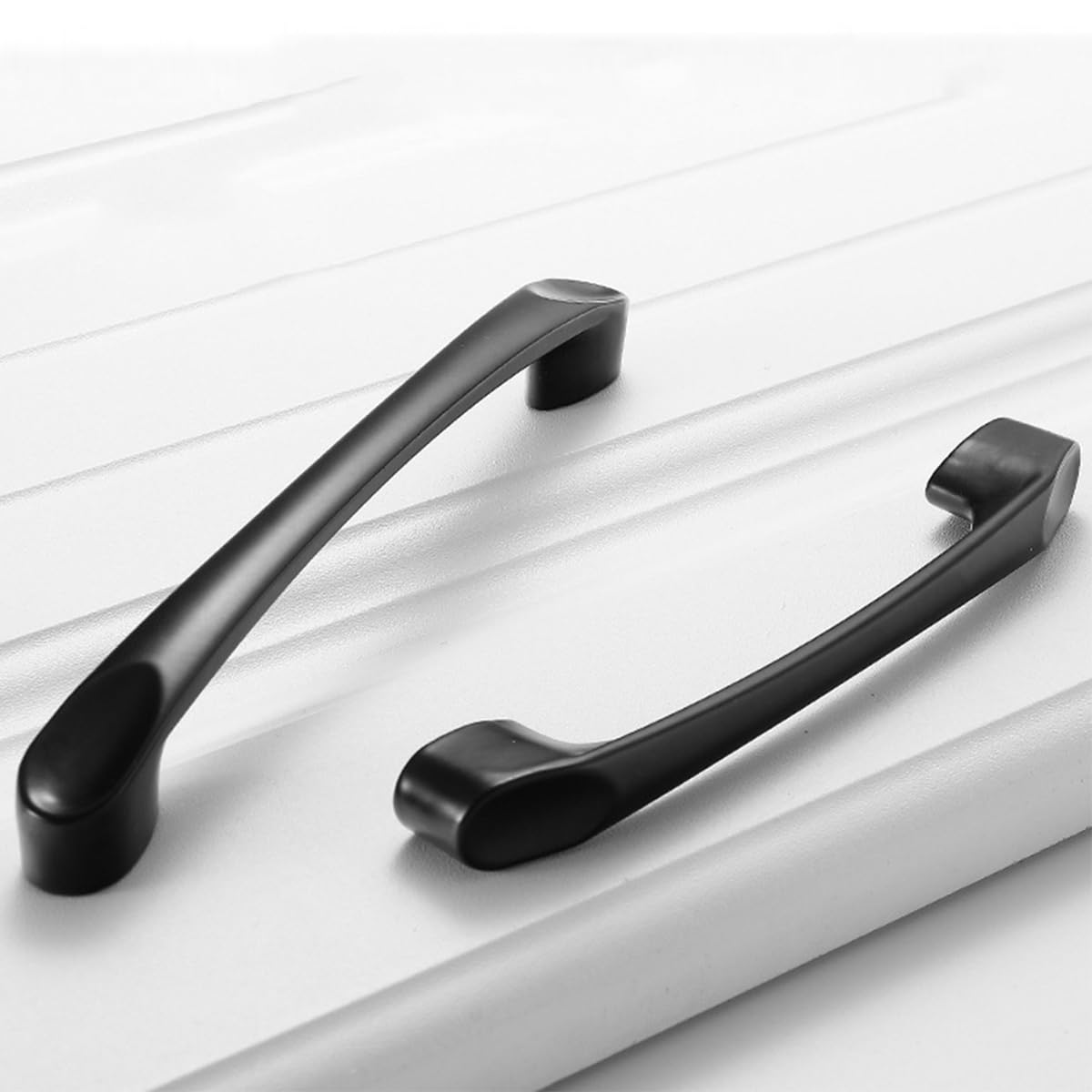JOEJNCED 20Pcs Wardrobe Handle, Cabinet Handle, 96mm Hole Pitch, Aluminum Alloy, Drawer Handle, Black Handle, For Wardrobe, Cabinet, Drawer