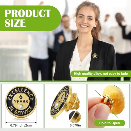 Image of Ferreve 50 /20 Pcs Year of Service Pins Employee Excellence Award Lapel Pin Performance Recognition Reward Anniversary
