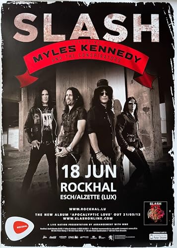 Poster Slash 60x80 cm affiche vintage pour revivre la legende des solos de guitare
