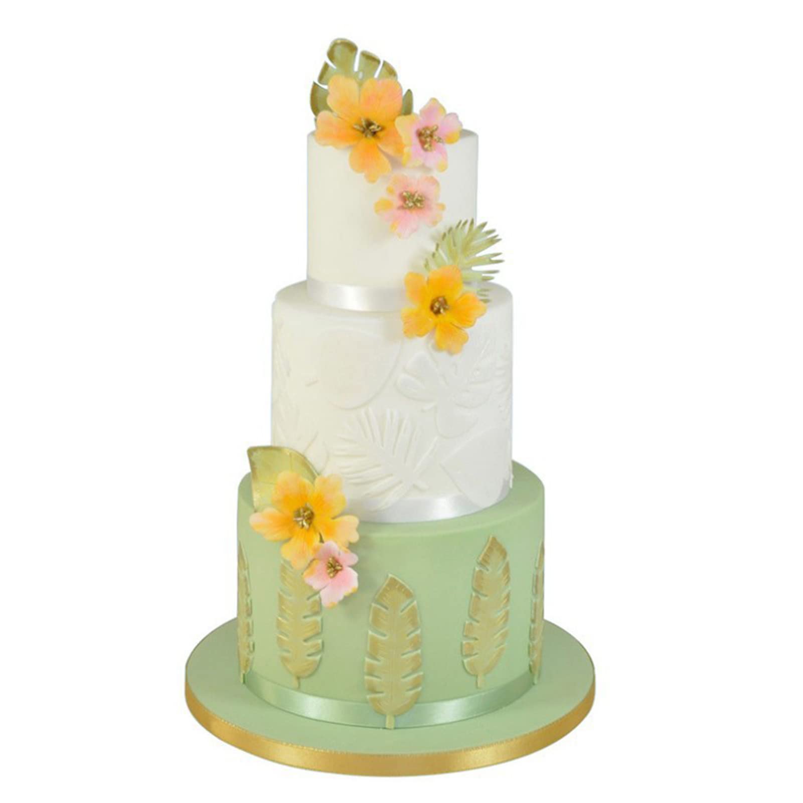 Décoration de gâteau au feuillage tropical - Jungle verte - Feuille de palmier - Décoration de gâteau d'anniversaire - Thème vert - Fête de mariés Décoration de gâteau au feuillage tropical - Jungle verte - Feuille de palmier - Décoration de gâteau d'anniversaire - Thème vert - Fête de mariés