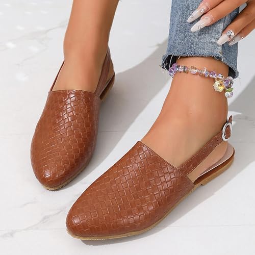 Slingback Flat Women Round Toe Braid Beach Shoes3