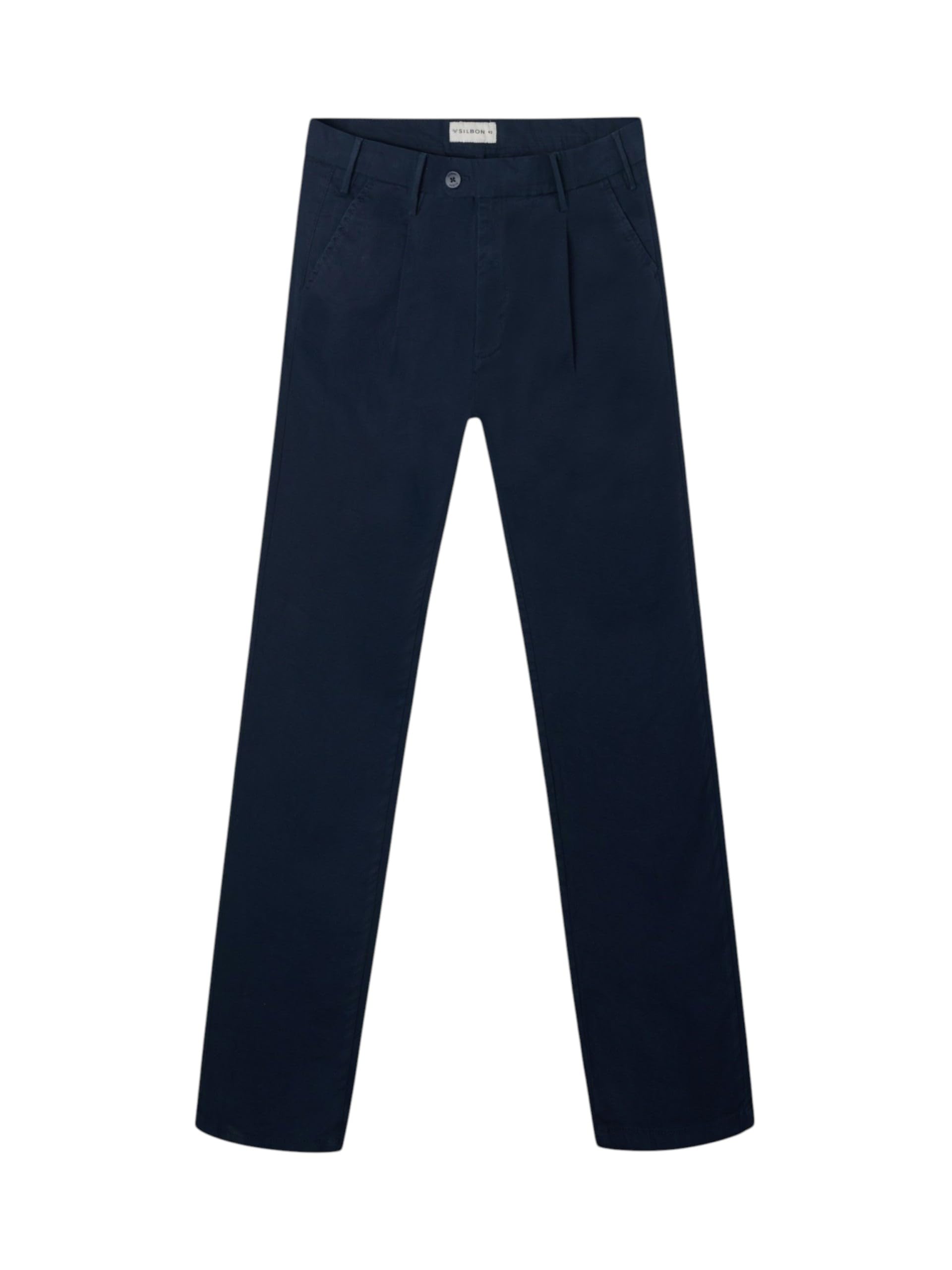 SILBON Pants Sport Chino Grippers, Navy, 32/40