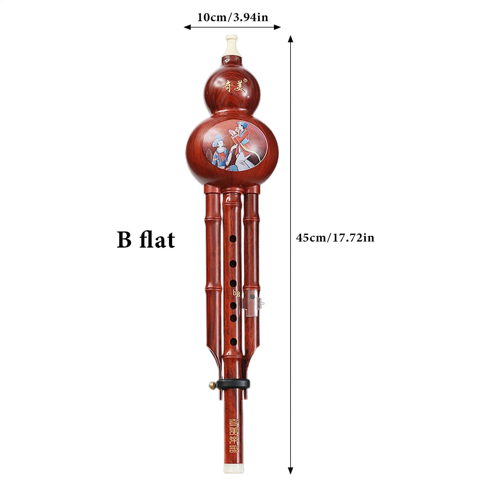 Flauta de cucurbitáceas china, flauta de cucurbitáceas tradicional Hulusi - Hulusi chino tradicional para principiantes | Instrumento musical de calidad de sonido puro para estudiantes apasionados, y