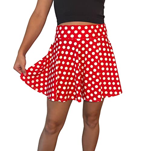 Red & White Polka Dot Minnie Skater Skirt - Made in USA4