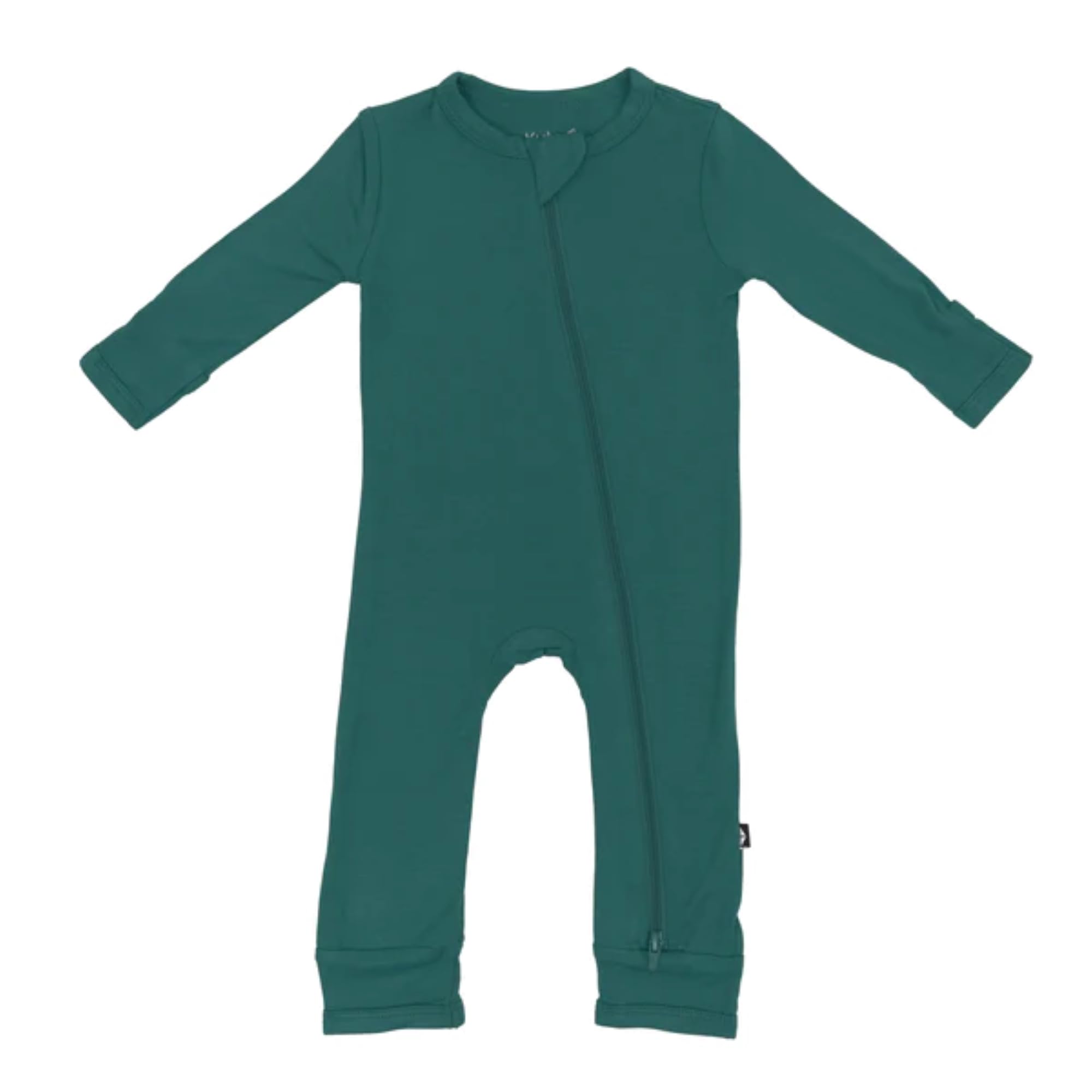 Kyte Baby Unisex Rayon Made From Bamboo Zippered Rompers (3-6 Months, Emerald)