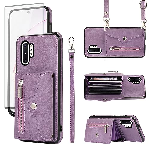 Accessoires Note10+ : Étui portefeuille Samsung Note 10 Plus pour femme avec porte-carte