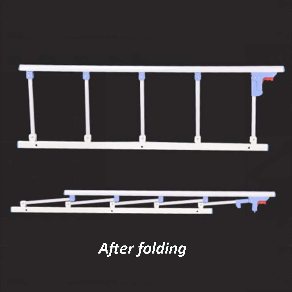Barandilla de Cama Plegable para Ancianos y Adultos Mayores, niños, protección de Seguridad, Barra Protectora para Hospital, Color Blanco (Longitud: 94 CM)