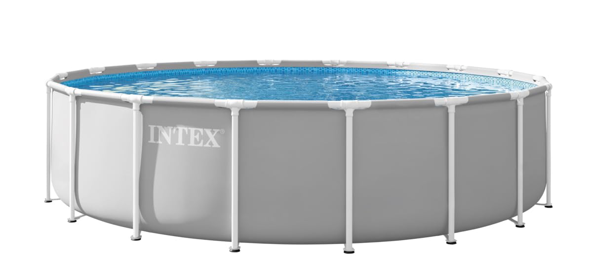 Intex 26732ND 5.49m x 1.22m Prism Frame Premium Pool Set (Includes Filter Pump, Safety Ladder, Ground Cloth, Pool Cover)
