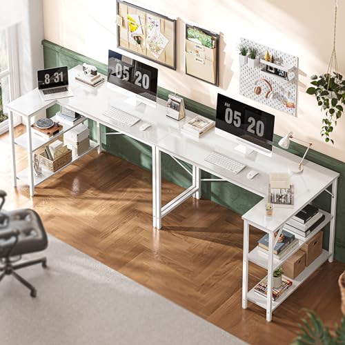 L Shaped Desk, 39 Inches Computer Desk With Reversible Storage - View #9