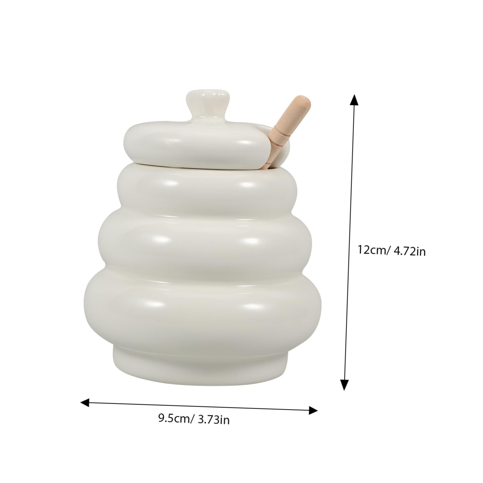 Alipis 1Set Ceramic Honey Pot with Lid and Dipper Creative Honey Storage Jar for Kitchen Honey Bottle for Serving and Dispensing Honey for Home Use