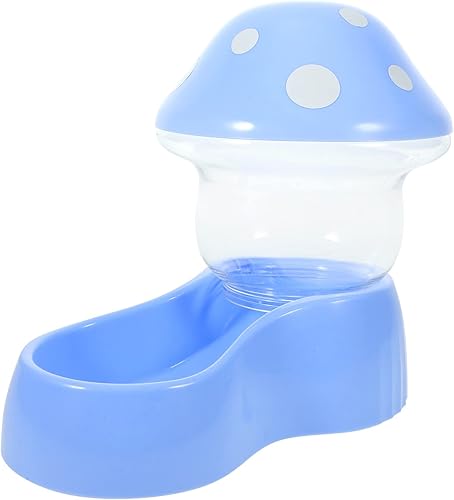 POPETPOP Dispensador automático de gravedad para mascotas, alimentador de agua para perros y gatos, forma de hongo, recipiente para platos de