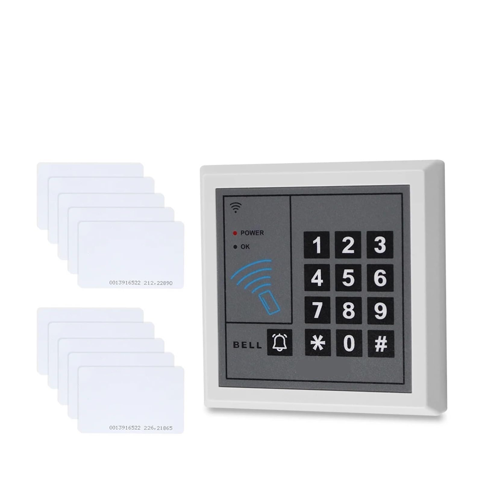 Tastiera di controllo accessi WiFi Sistema autonomo Apriporta Lettore schede WG26, Vestibilità standard europea(Keypad VS Cards)
