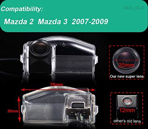 Kalakus Car Reversing Camera Built-in License Plate Lighting Night Vision 170 Angle Waterproof HD CCD Rear View Camera Parking Aid for Mazda 2 Mazda 3 2007-2009 - Image 2