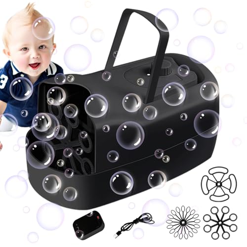 Máquina de burbujas, pulverizador de espuma, máquina eléctrica de burbujas, para niños y niñas baño ducha Navidad cumpleaños Pascua fiestas al aire libre