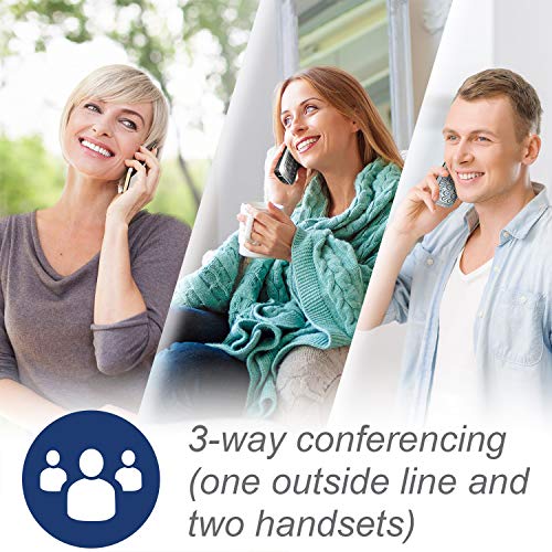 VTech CS6649 Expandable Corded/Cordless Phone System with Answering System-Caller ID/Call Waiting 