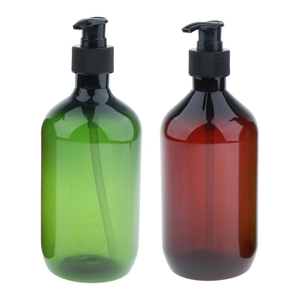 2 Pcs Travel Shampoo Lotion Conditioner Container Press Refillable Bottles Spray Bottle,Durable, Leakproof, 500ml-image-27