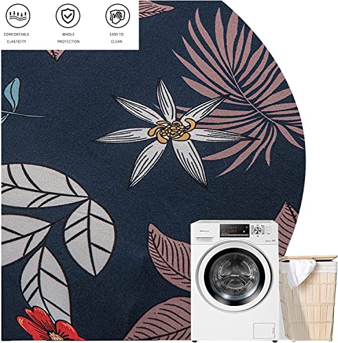 Image of FUANGUI Ottoman Cover Stretch Storage Ottoman Bench Slipcover Printed Folding Storage Bench Ottoman Cover Footrest Stool Slipcover Footstool Protector Cover with Elastic Bottom,Small