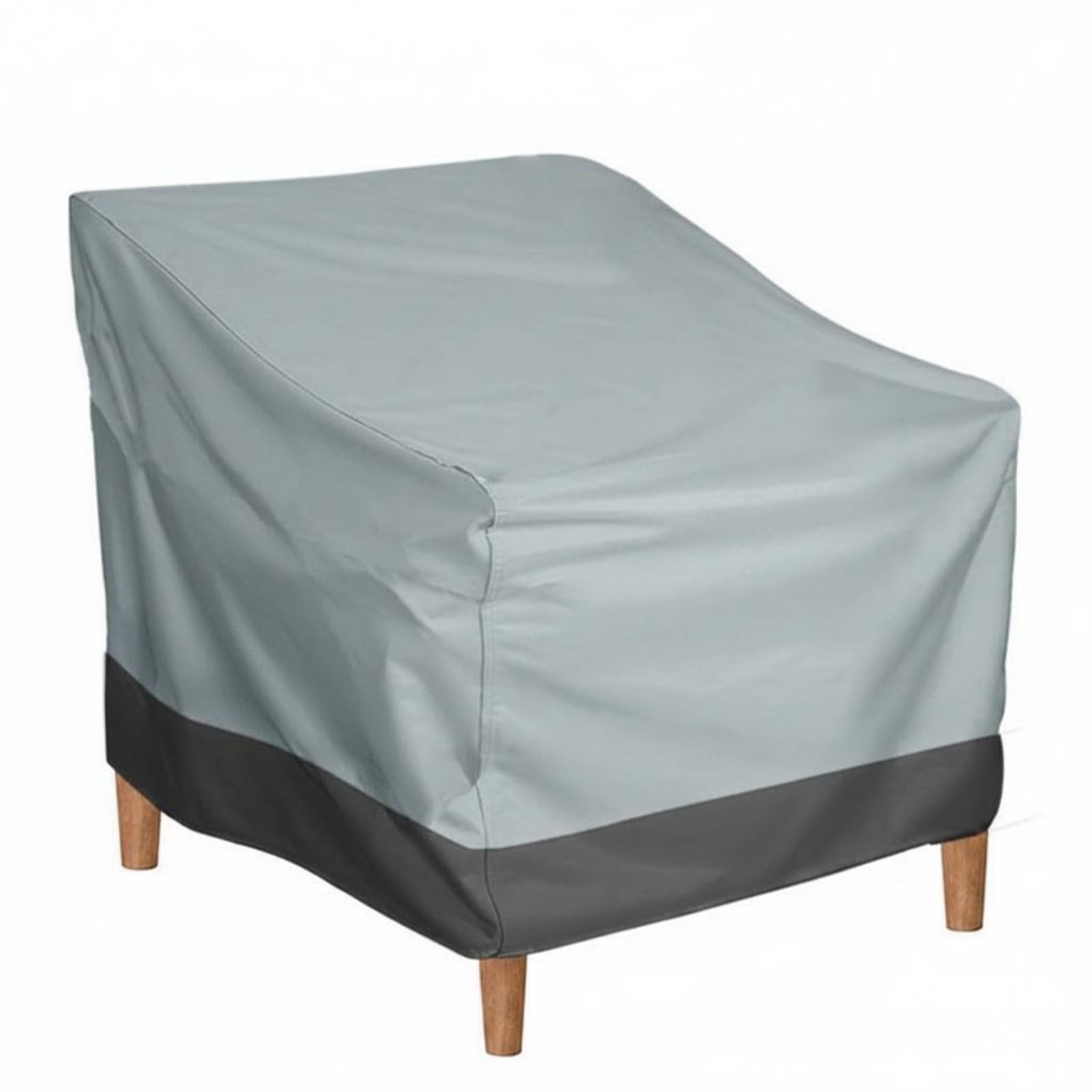 Anti Single Sofa Cover Dustproof Garden Chair Cover Waterproof Patio Chair Protector All-Season Protection for Courtyard, Gray-Black, 190T 89x71x89cm | Home & Garden-image-48