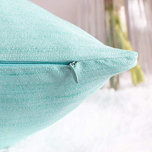 Image of The White Petals Mint Green Pillow Cases for Sofa, Couch & Bed (20x20 inch, Pack of 2)