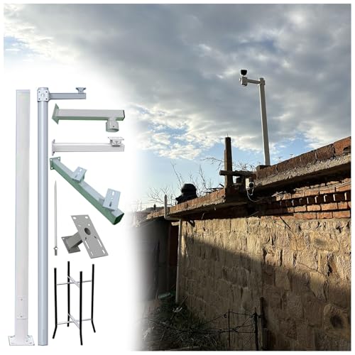 Außenkamera-Ständer aus verzinktem Stahl, Kamerasäulen-Montagesystem, Verlängerungsstange, verstellbare universelle CCTV-Dome-Kamera-Ständerhalterung für PTZ-Überwachung – ideal für die Auße