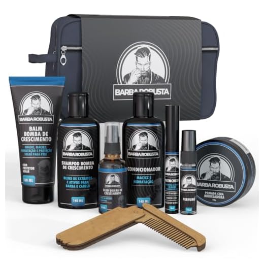 Barba Robusta Kit Barba Robusta Produtos Para Cuidados Da Barba Completo e com Ativos que Aceleram o Crescimento da Barba