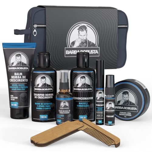 Barba Robusta Kit Barba Robusta Produtos Para Cuidados Da Barba Completo e com Ativos que Aceleram o...