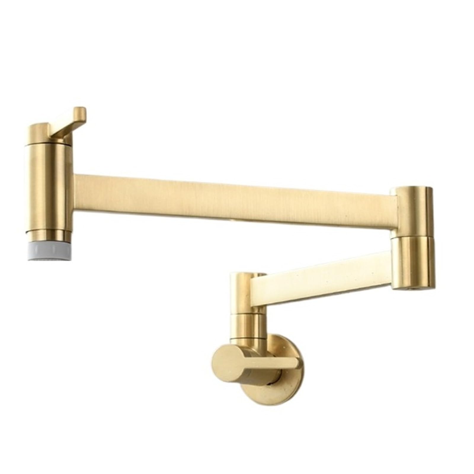 ZQFHSX Brass Kitchen Faucet Pot Filler 360 Rotatable Folding Lengthened with Double Joint Swing Arms Cold Only for Most Scenarios(F)