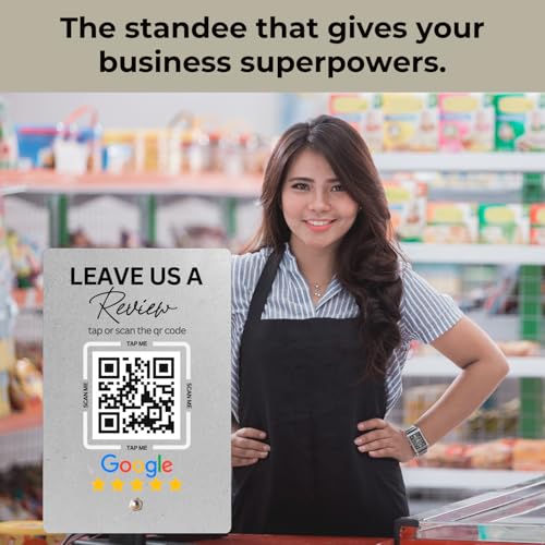 tinydabba Premium Frosted NFC & QR Code Review Standee – 4x6 Inches by tinydabba - 8
