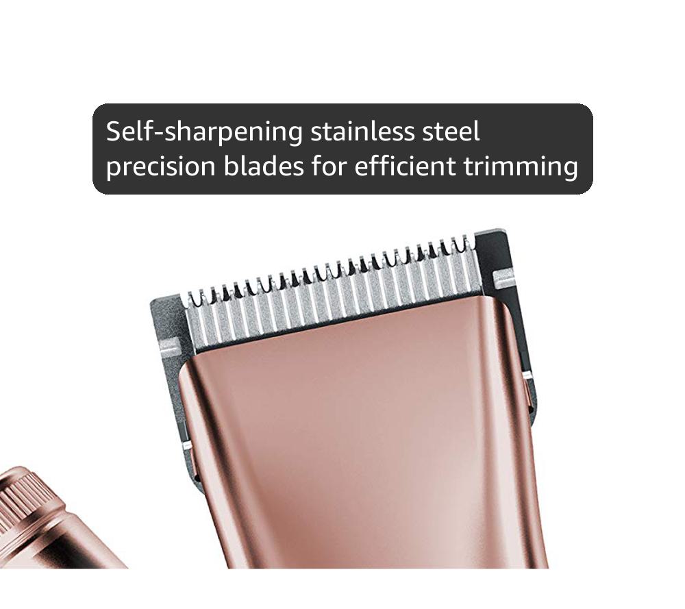 Wahl Pure Confidence Rechargeable Electric Razor, Trimmer, Shaver, & Groomer for Women with 3 Interchangeable Heads - Model 9865-2901V