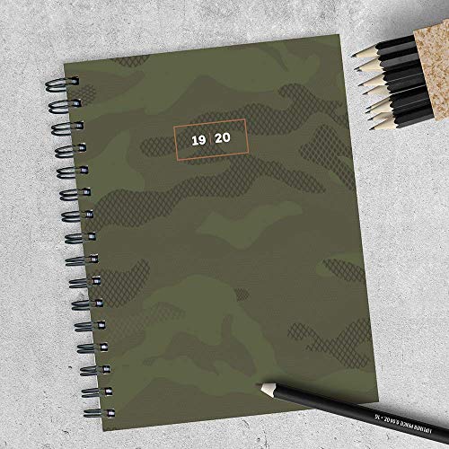 Army Green Camo Medium Daily Weekly Monthly 2020 Planner: July 2019 - June 2020 (Academic School Year, Student Planner)