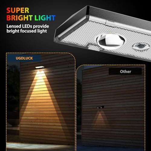 Image of Solar Fence Lights,8 Colors Modes Bright Lens LED Dusk to Dawn Deck Light Outdoor Waterproof, Solar Outdoor Lights for Backyard /Railing /Wall /Step /Patio /Pool (16Pack)