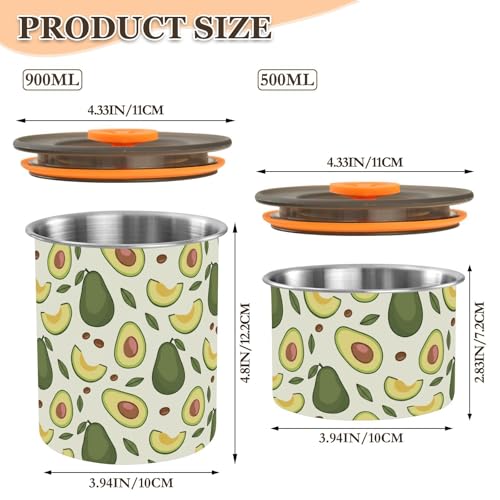 Contenedor Hermético de Café Acero Inoxidable 900ml miniatura 2