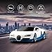 SainSmart Jr. x Rastar Bugatti Toy Car 1:24 Remote Control Bugatti Veyron Chiron Race Car, Licensed RC Hobby Model Vehicle for Boys Kids and Adults, White