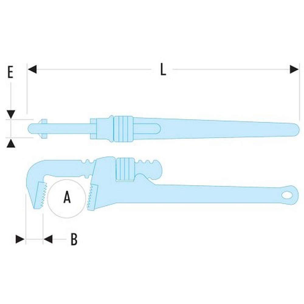 FACOM Clé à Tube Stillson Acier 27 mm Capacité 0-102mm 55 HRc 131A.08