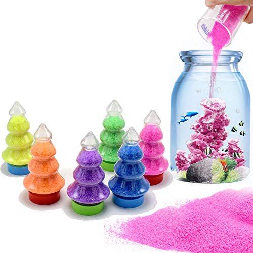 XIAOHONG 6 Colorful Magic Sand - Space Hydrophobic Sand Play Sand Toys Gifts for Kids Stress Reliever