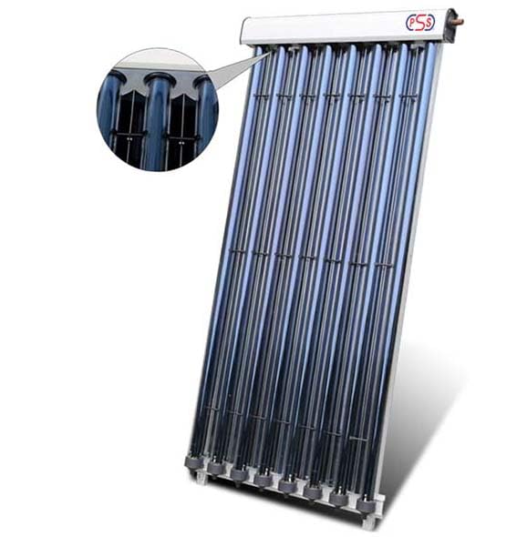 COLLETTORE SOLARE TERMICO PRESSURIZZATO CON 10 TUBI SOTTOVUOTO HP ANTI-STAGNAZIONE TELAIO CON RIFLETTORI