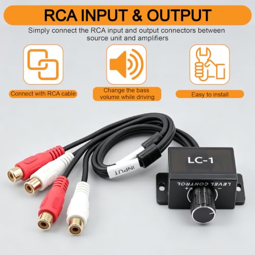 Image of 0 Gauge Amp Wiring Kit 3000W Complete Amplifier Kit with Bass Control Knob