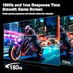 SANSUI 27 Inch WQHD 2560 x 1440 IPS Gaming Monitor, 180Hz 1ms Computer Monitor, DP 1.2 x2 | HDMI 2.0 x2 | VESA Mount, 120% sRGB HDR Eye Care Metal Stand (DP Cable Included) - Image 2