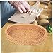 SOLUSTRE Woven Snack Basket for Home Vintage Oval Fruit Storage Holder Decorative Catch All Dish for Keys and Snacks present Occasion