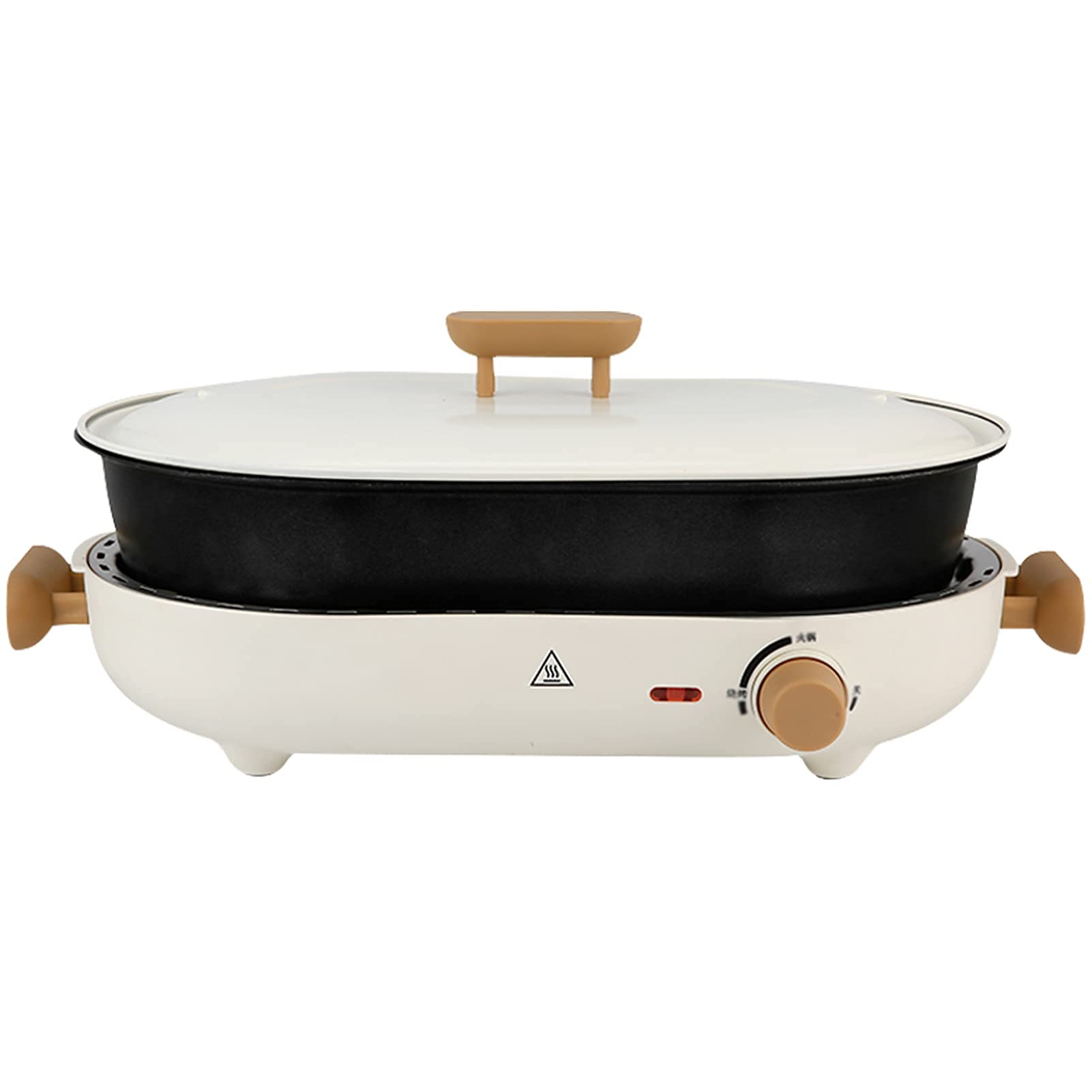 Bandeja de Barbacoa eléctrica eléctrica para el hogar Split multifunción 1300 W Cocción 4 L Gran Capacidad (Pan para Hornear + Tapa)