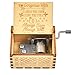 WOWOSS Caja de Música de Madera Grabadas con Láser, Cajas Musicales Vintage para Fiesta Cumpleaños Navidad