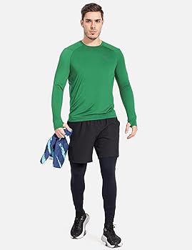 Green long sleeve running shirt Clearance