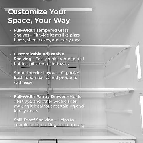 Kenmore 4675625 36" French Door Refrigerator with Freezer Accela Chill, Adjustable Shelving, Dual Evaporator, Energy Star Certified, 28.6 cu. ft. Capacity, Fingerprint Resistant Stainless Steel on Fridge.com