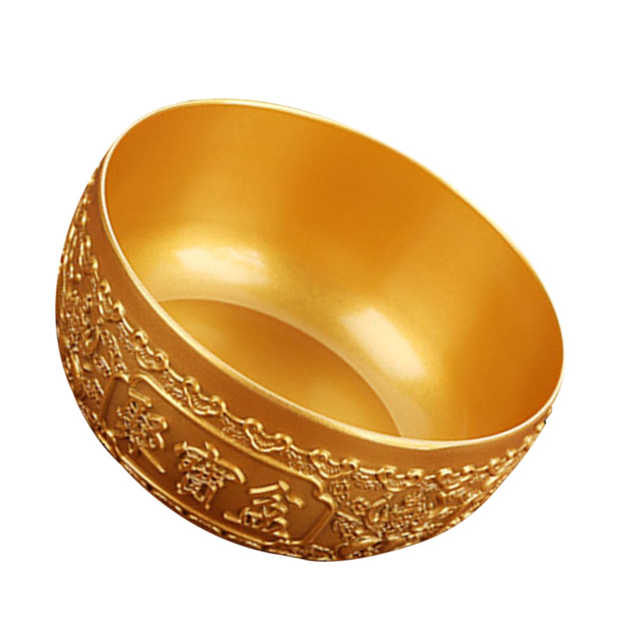 PRETYZOOM Cuenco Símbolo de Riqueza y Prosperidad para Oficina y Hogar de Latón Dorado Decorativo Diseño Artístico y Durabilidad Garantizada