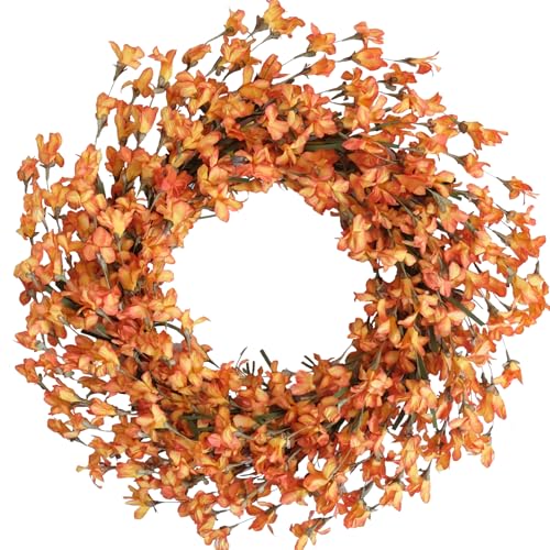 Bibelot Fall Wreath – Farmhouse Forsythia Floral Door Decor